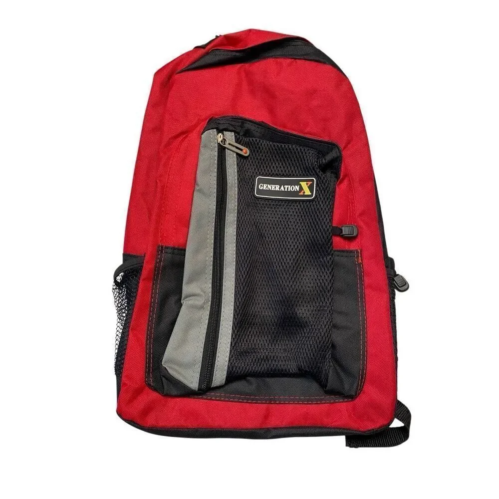 Overland Generation X Backpack Red New With Tags Travel School Hiking Laptop Bag
